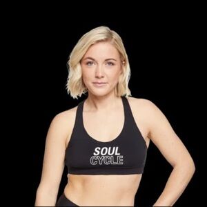 Soulcycle × Lululemon Break Free Bra Black/Silver Logo Size 4